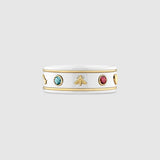 18K GG Icon With Gemstones White Zirconia Ring