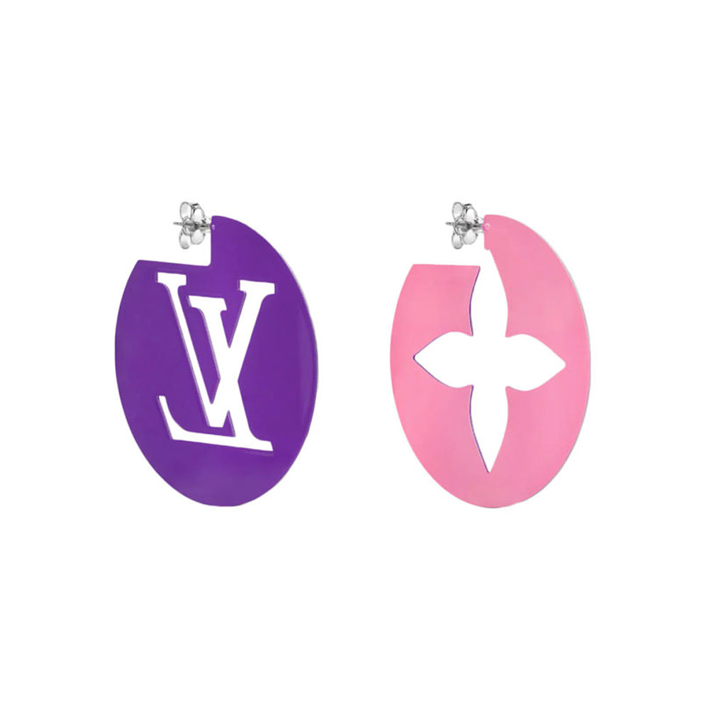 18K Louis Perfect Match Pink/Purple Earrings