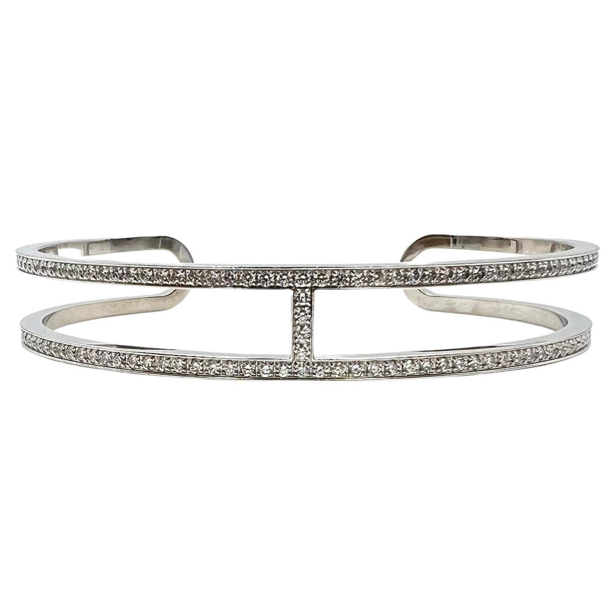 18K Ever Chain D?¡¥ancre Cuff Diamond H Bracelet