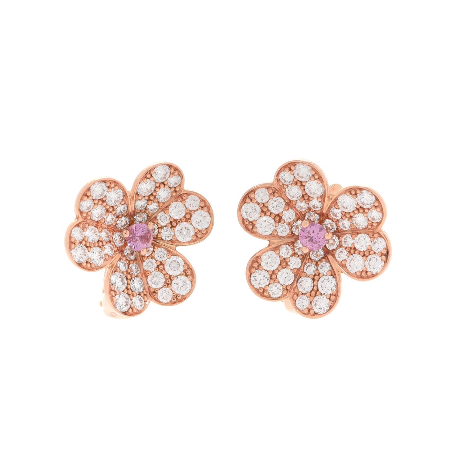 18K Frivole Pink Sapphire Earrings