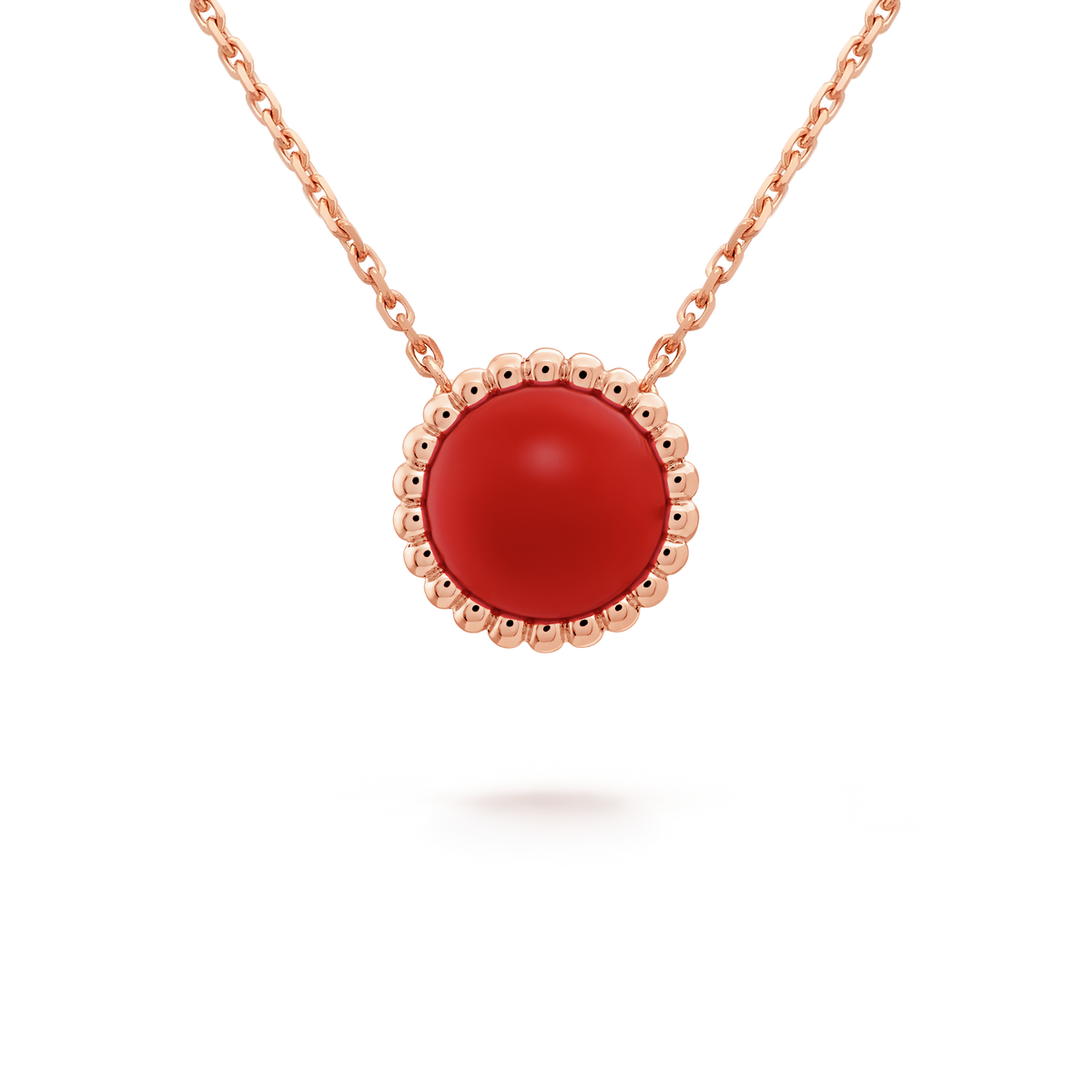 18K Van Cleef & Arpels Perlée couleurs Carnelian Necklace