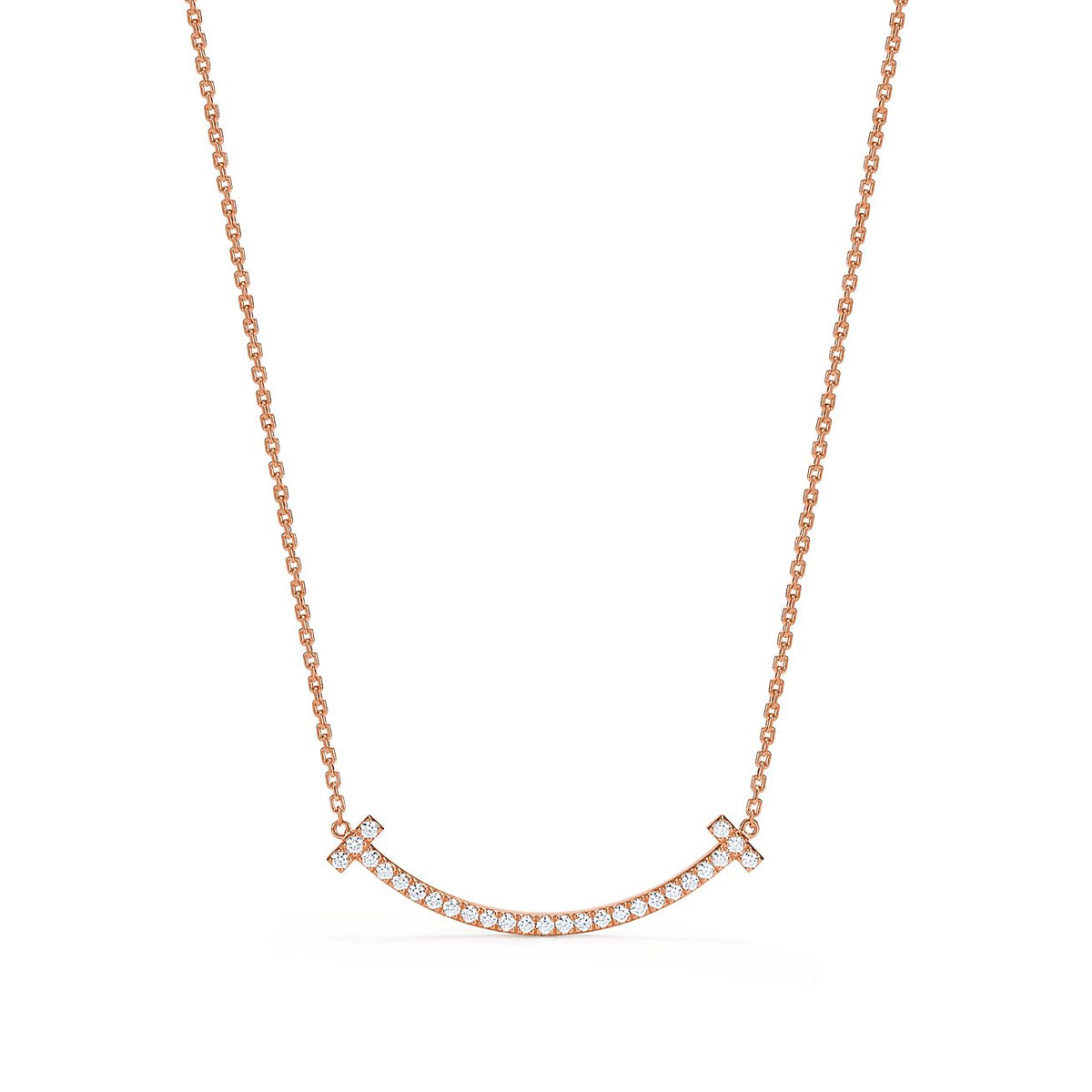 18K T Medium Diamond Pendant Necklace