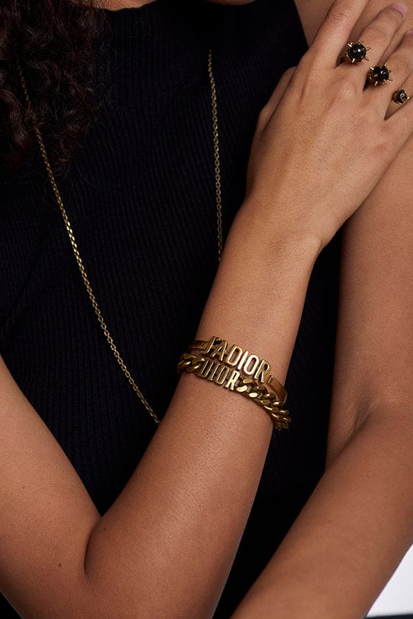 18K CD J'Adior Open Cuff Bracelet
