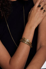 18K CD J'Adior Open Cuff Bracelet