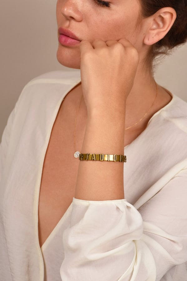18K CD J'Adior Star Open Cuff Bracelet