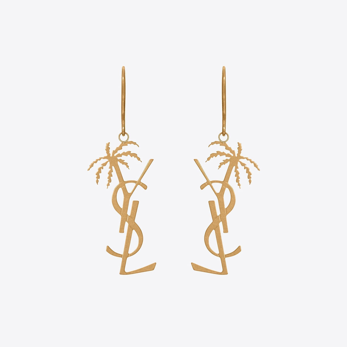18K Saint Monogram Palmier Statement Earrings