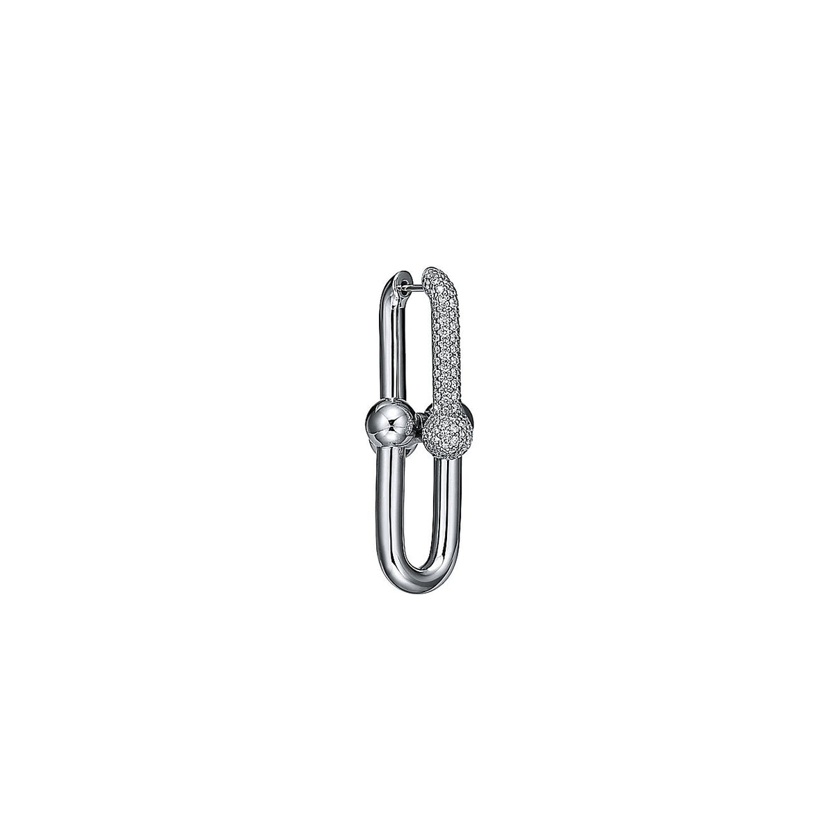 18K T HardWear Large Link Diamonds Earrings