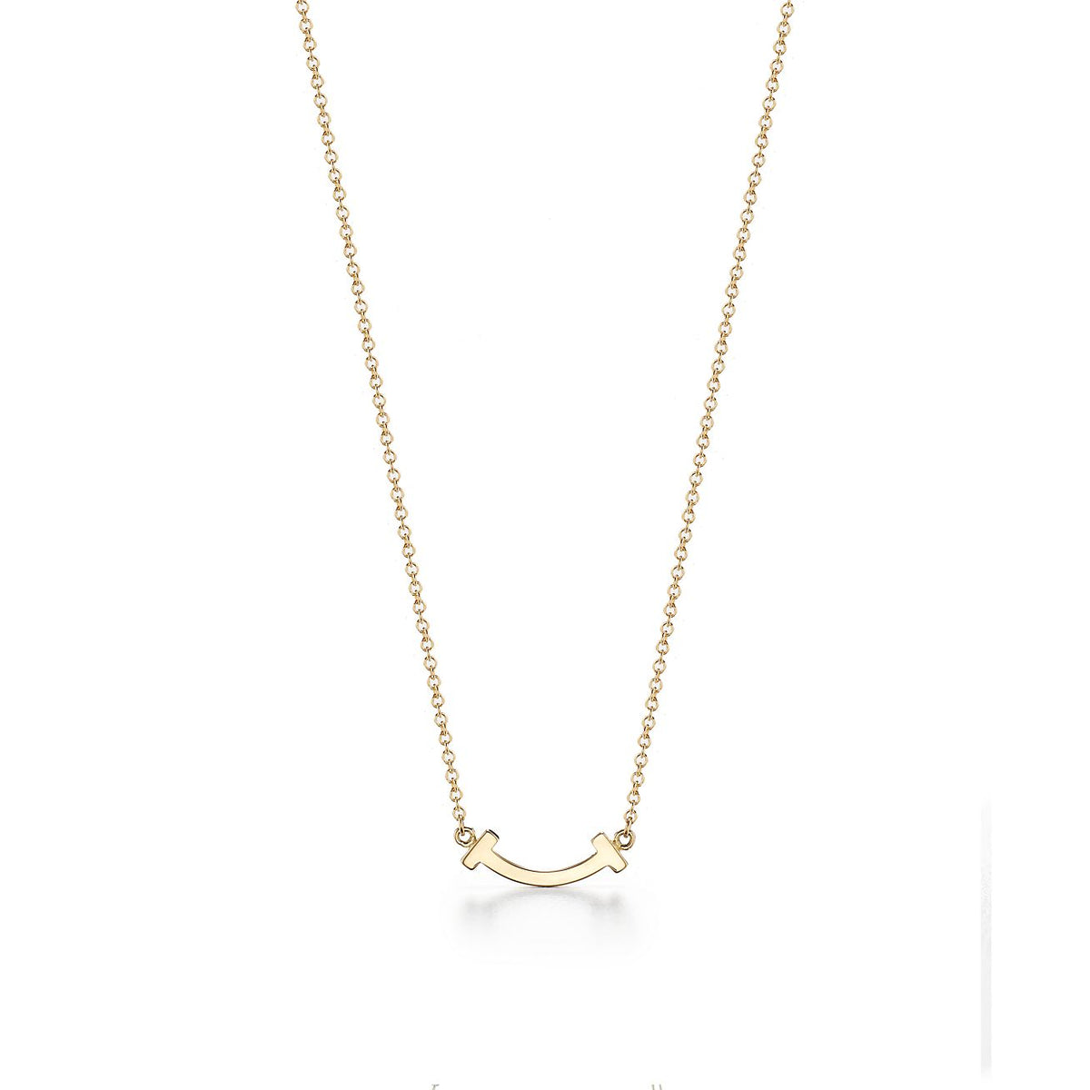 18K T Small Diamond Pendant Necklace