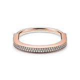 18K T Lock Bangle Full Pave Diamonds Bracelet
