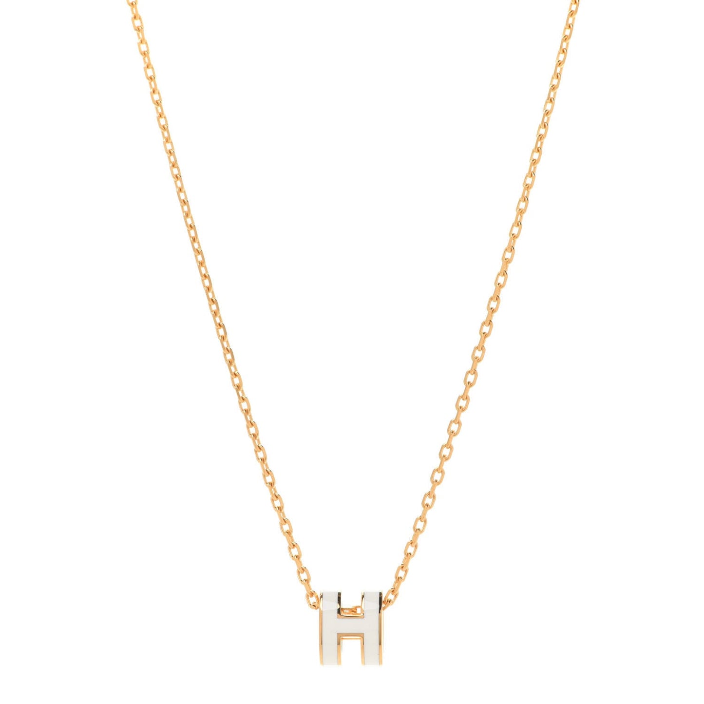 18K Mini Pop H White Necklace