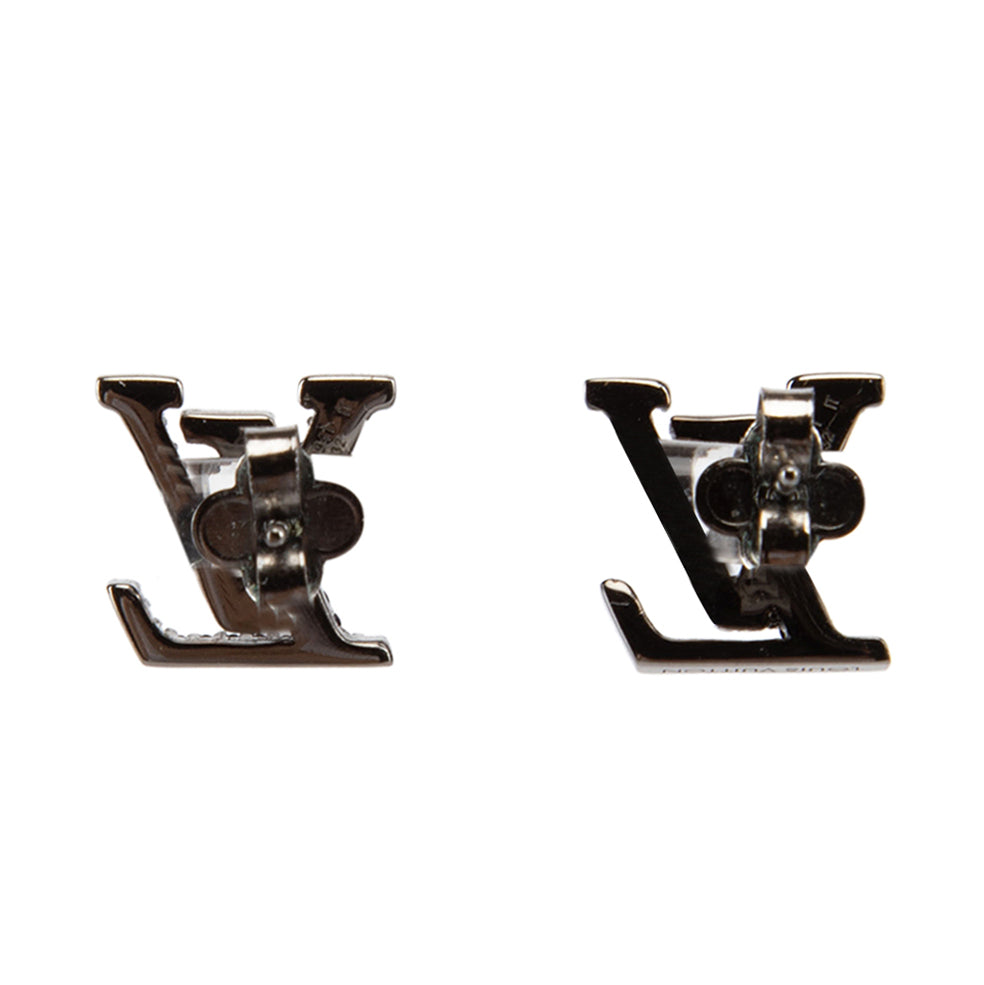 18K Louis Iconic Black Crystal Stud Earrings