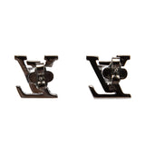 18K Louis Iconic Black Crystal Stud Earrings