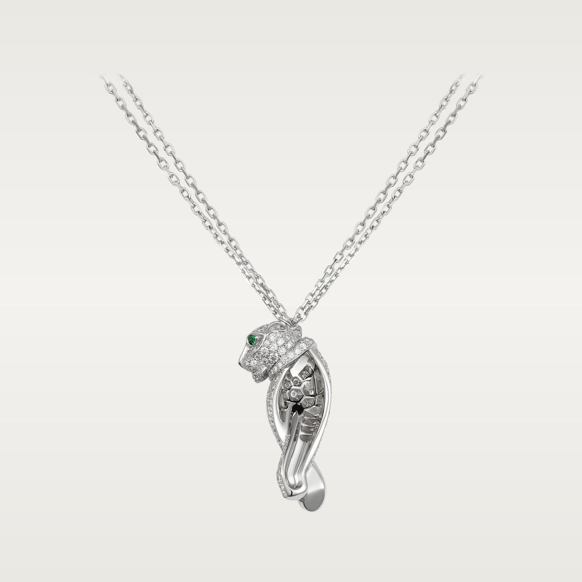 18K Panthere De Diamond Necklace