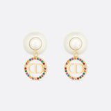 18K CD Tribales Multicolor Crystals Earrings