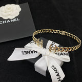 18K Interlocking CC Cuff Logo Choker Necklaces