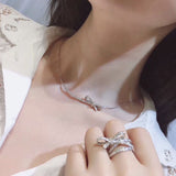18K CC Diamonds Knot Ring