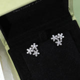 18K Lotus Three Flowers Earrings