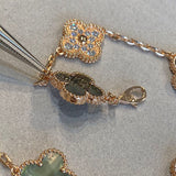 18K Vintage Alhambra Five Motifs Pearl Bracelet
