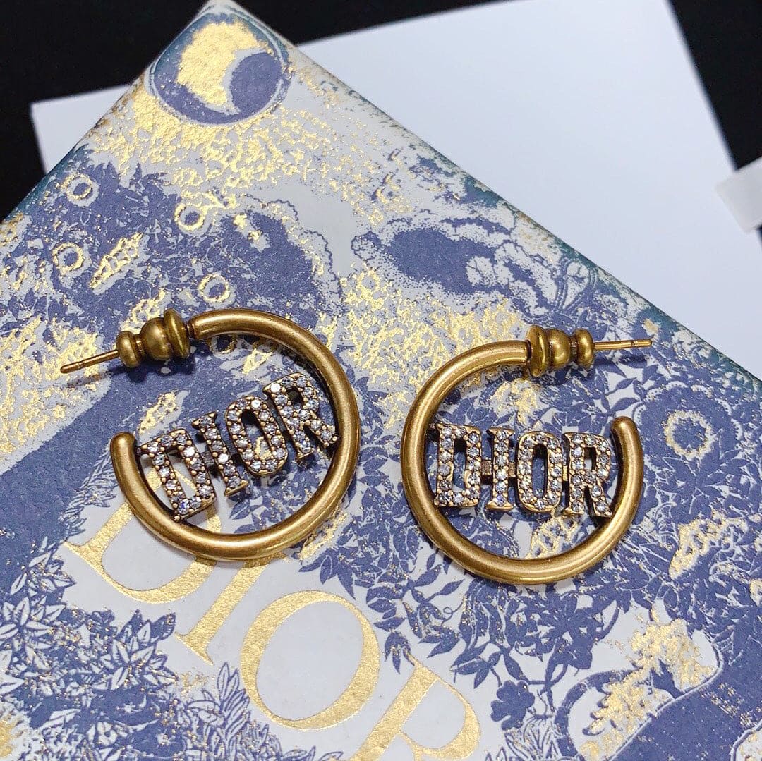 18K CD 30 Montaigne Hoop Earrings