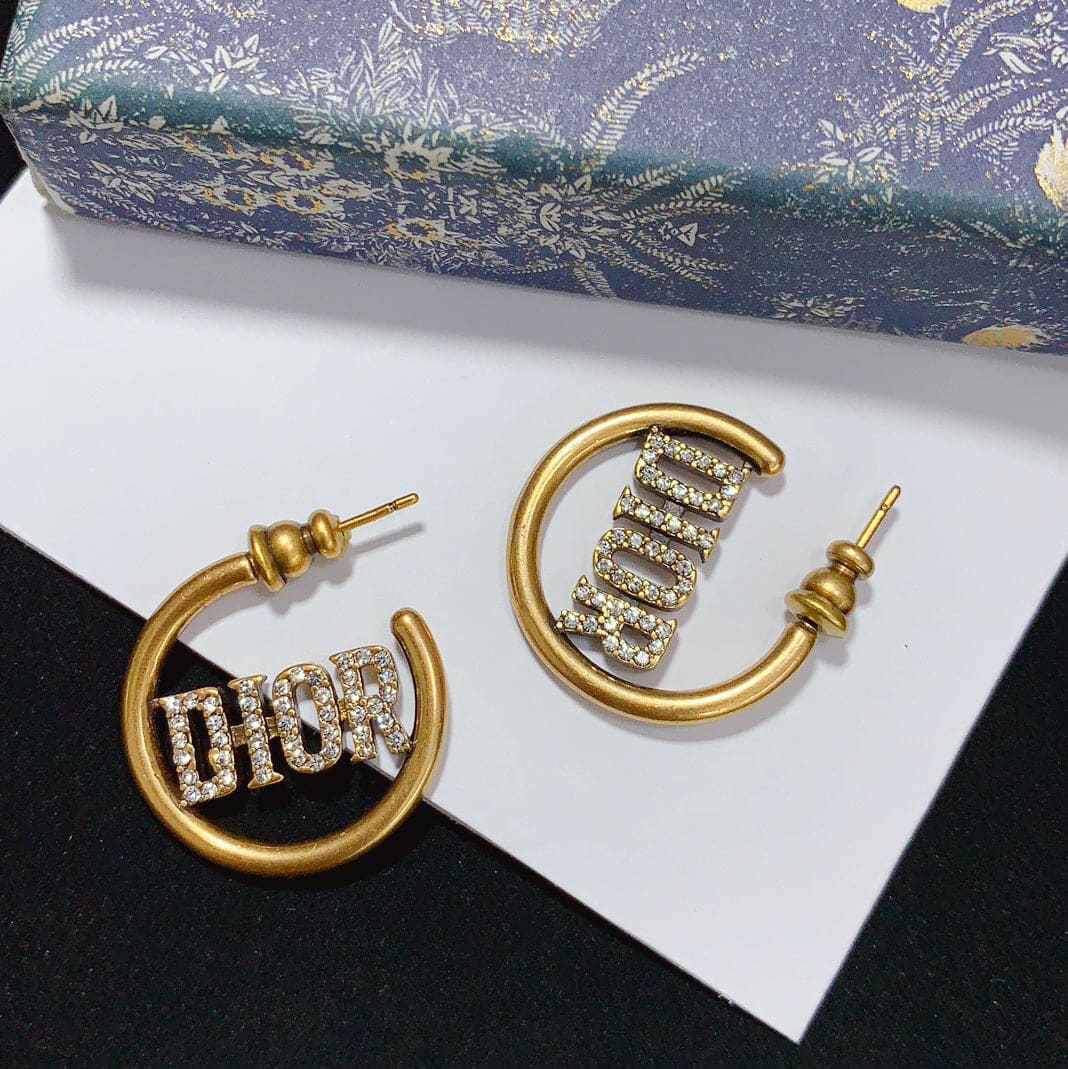 18K CD 30 Montaigne Hoop Earrings