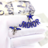 18K CD J'Adior Star Bee Earrings