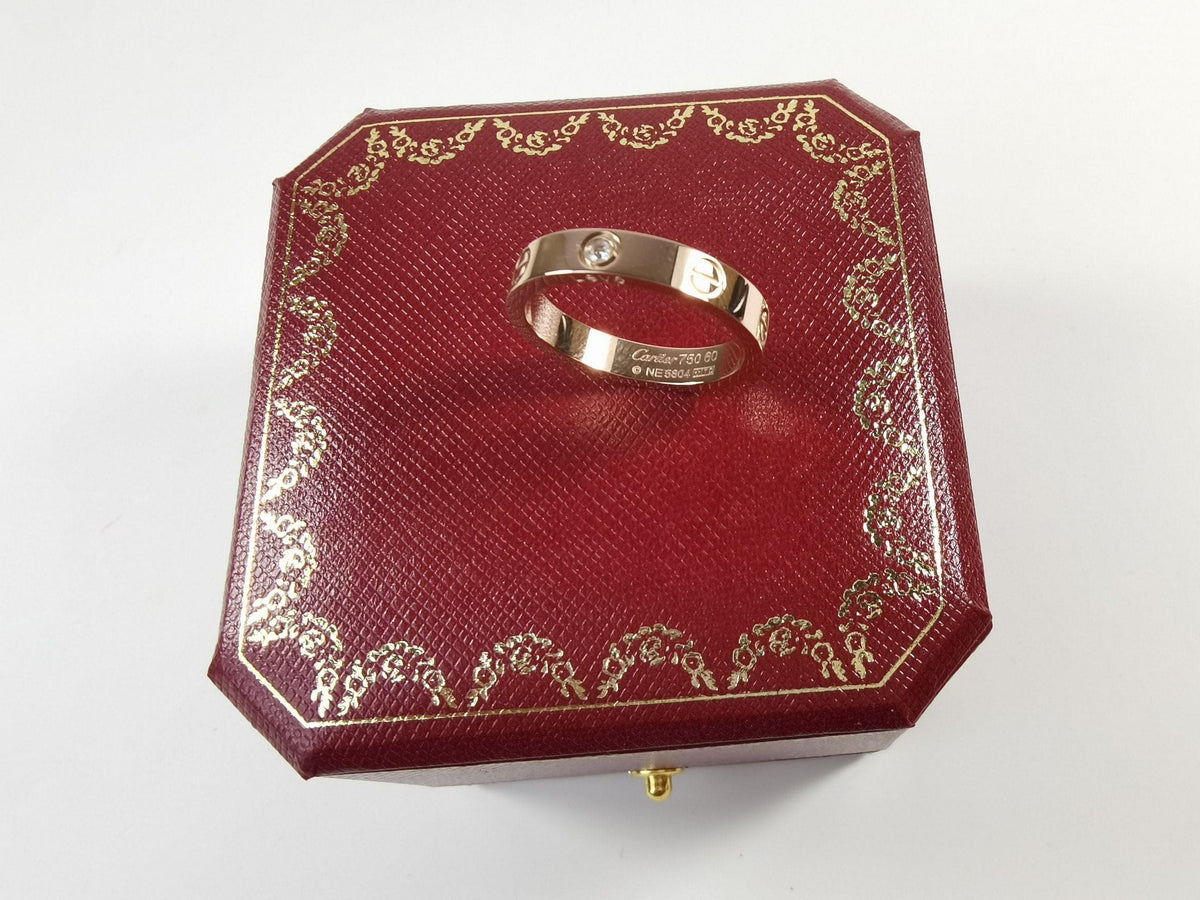 18K Love Wedding One Diamond Ring