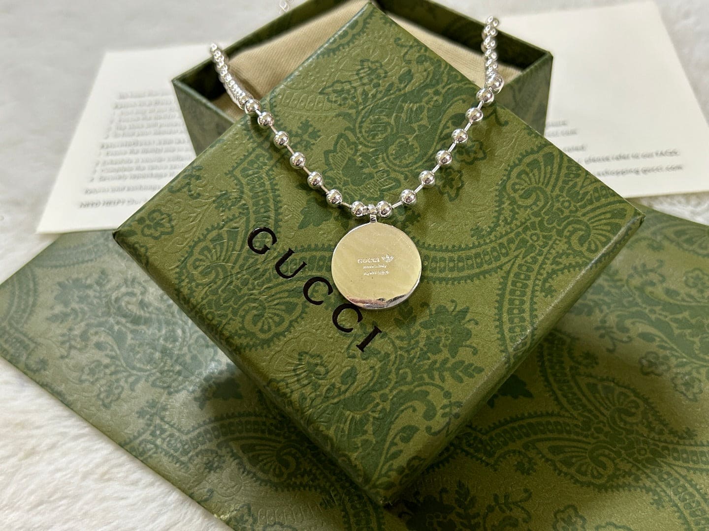 GG x Adidas Pendant Boule Necklace