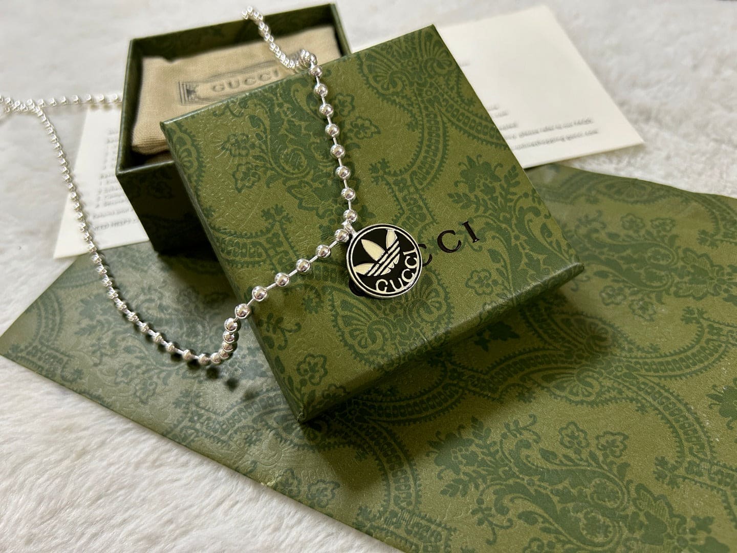 GG x Adidas Pendant Boule Necklace
