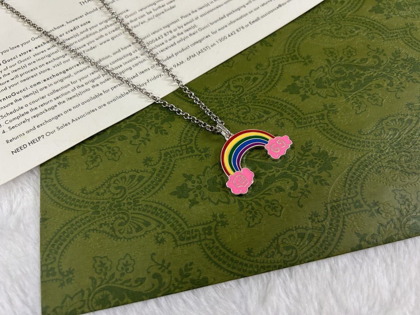 GG Rainbow Pendant Necklace