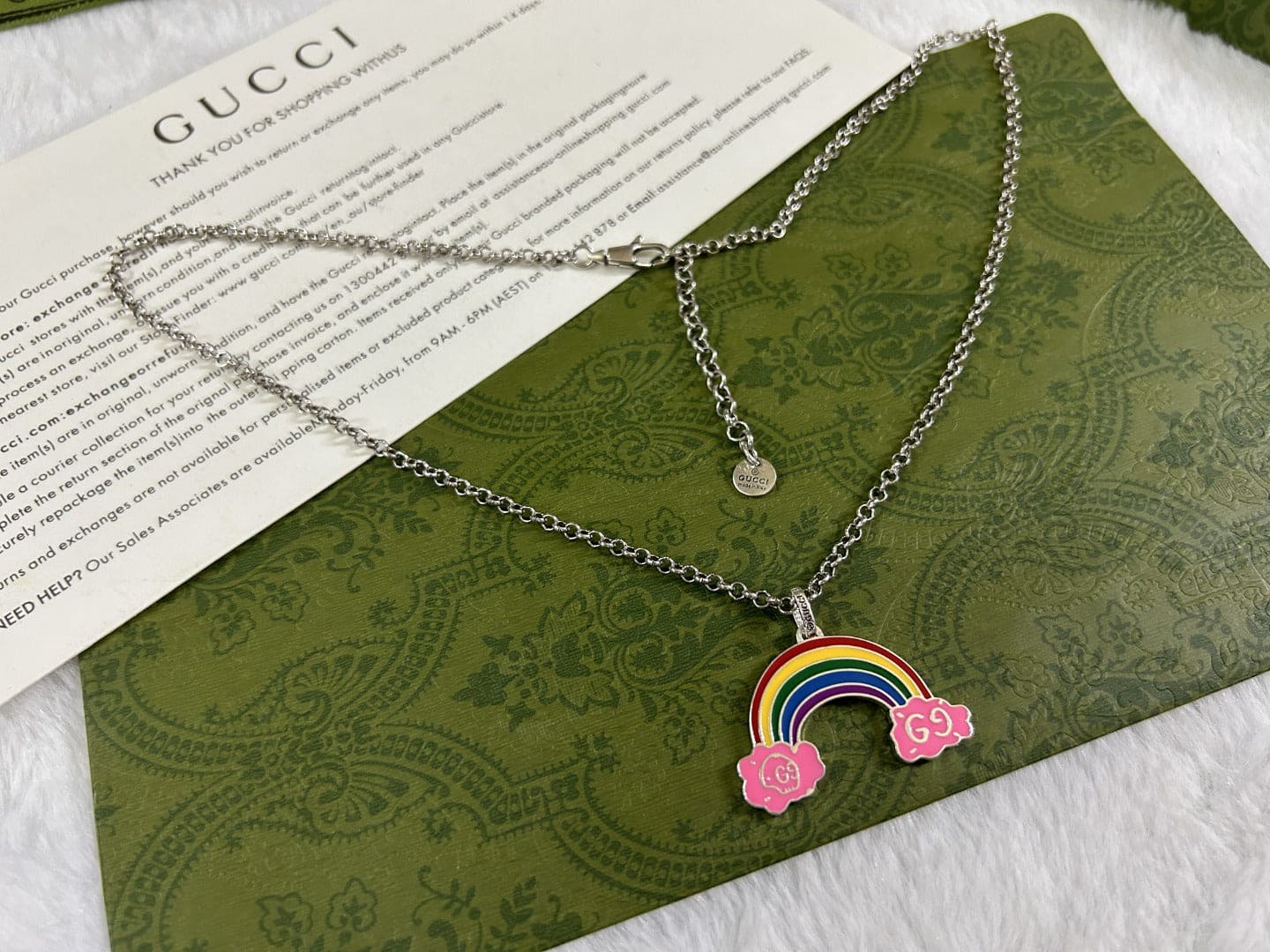GG Rainbow Pendant Necklace