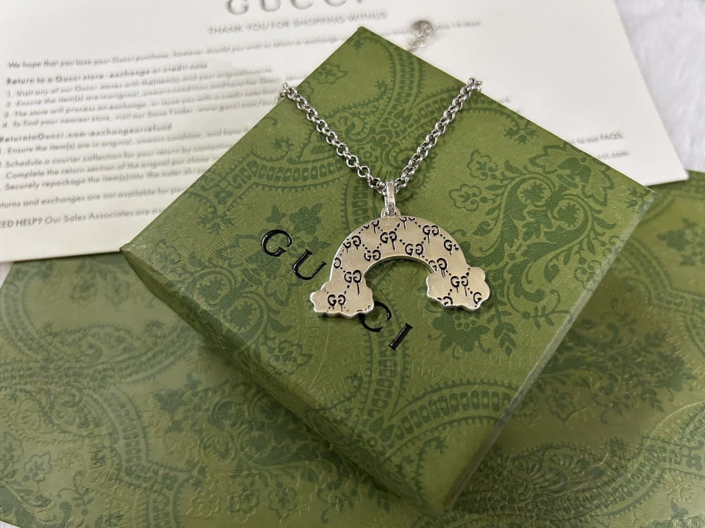 GG Rainbow Pendant Necklace