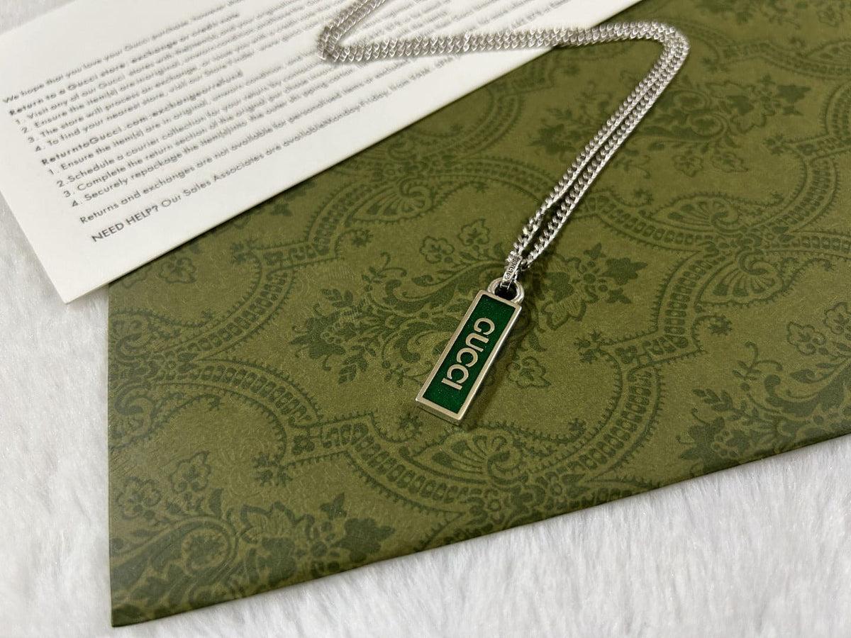 GG Enamel Pendant Necklace