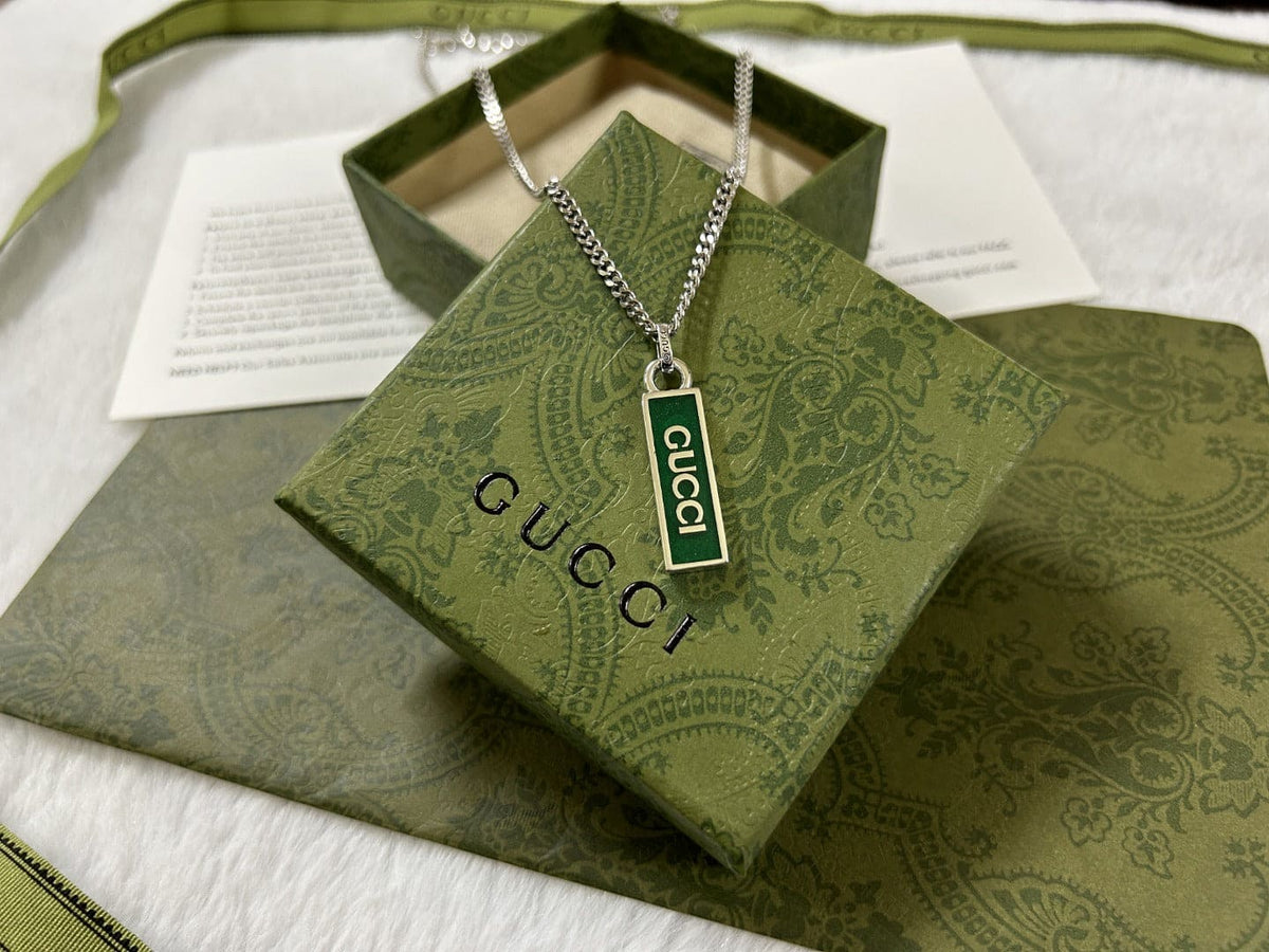 GG Enamel Pendant Necklace