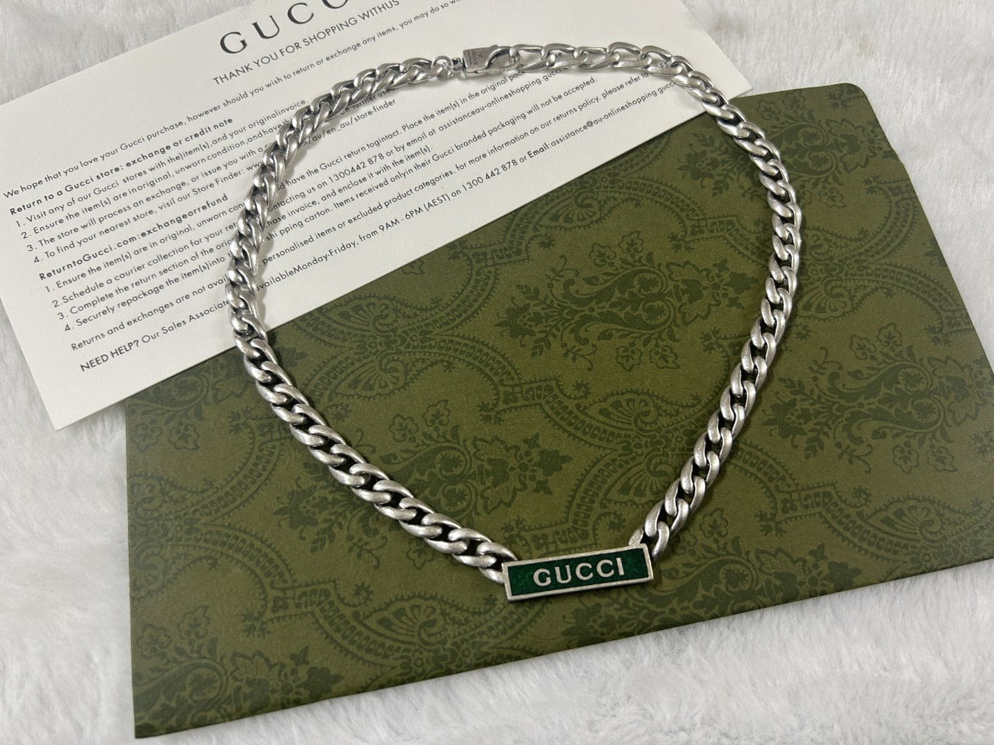 GG Enamel Chain Necklace