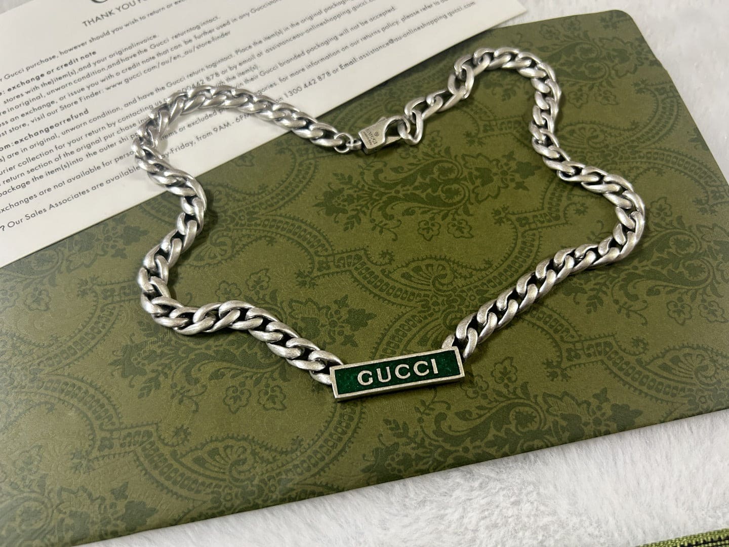 GG Enamel Chain Necklace