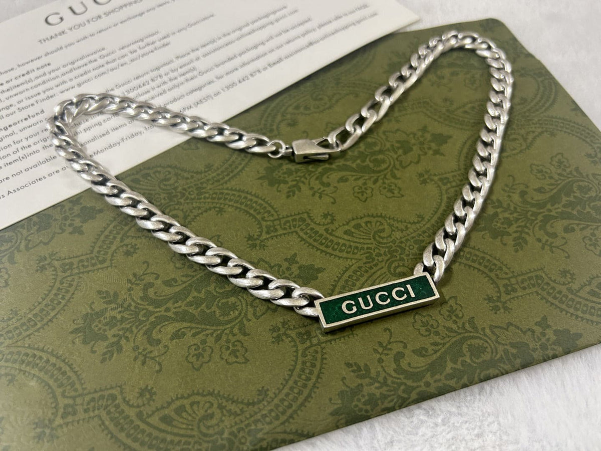 GG Enamel Chain Necklace