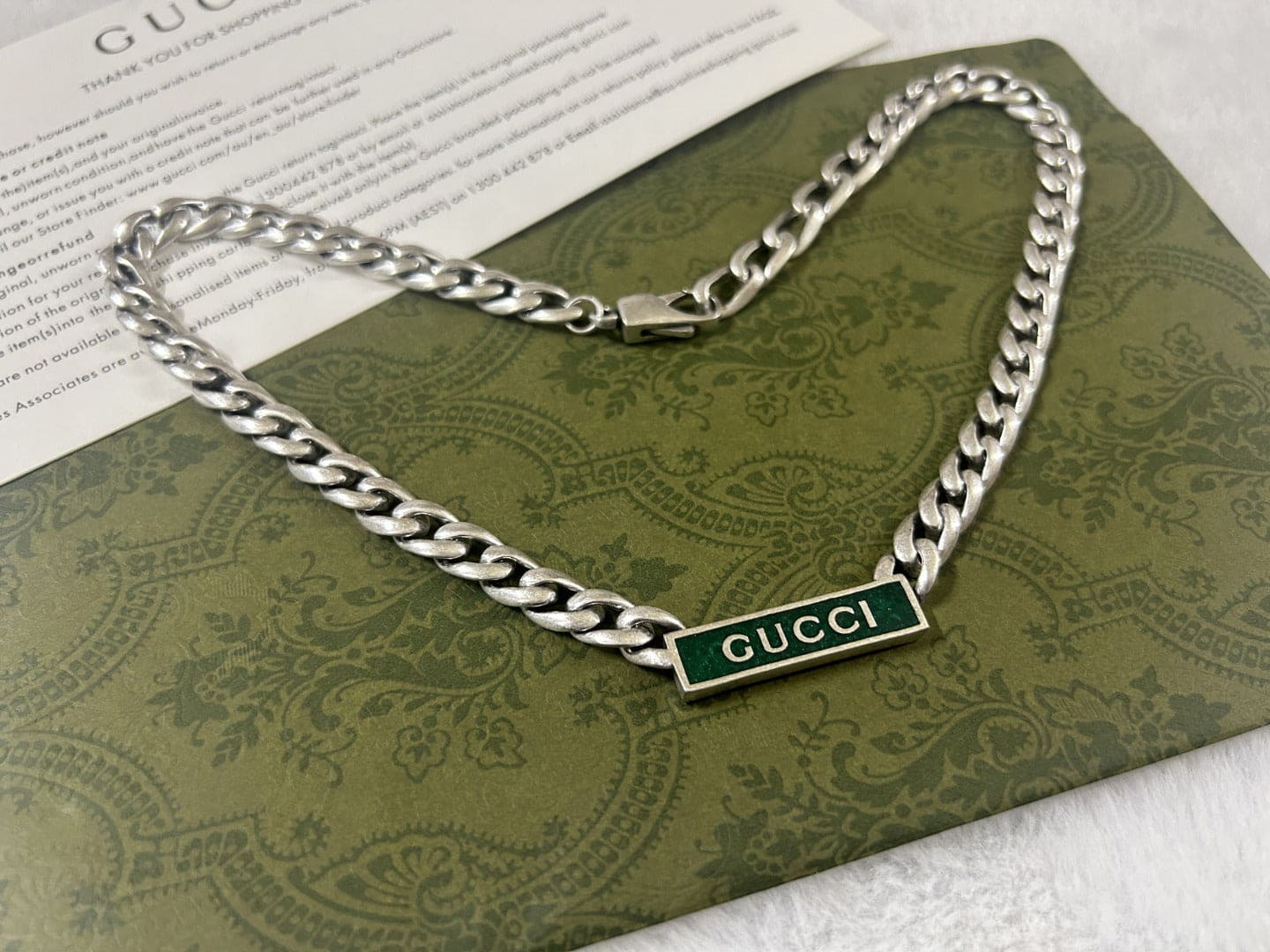 GG Enamel Chain Necklace