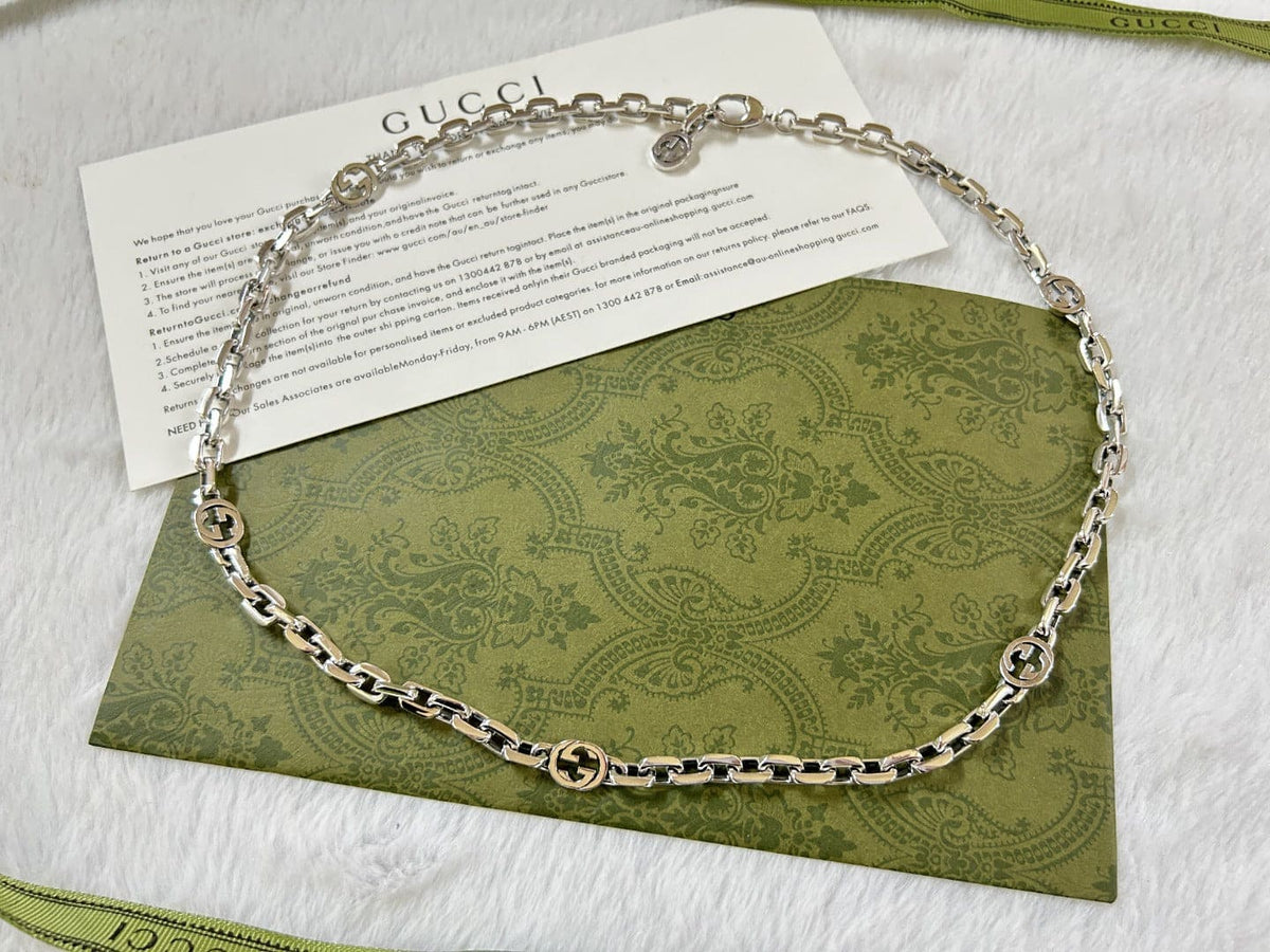 GG Interlocking G Chain Necklace