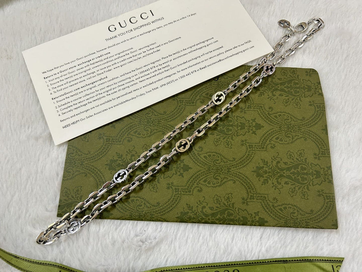 GG Interlocking G Chain Necklace