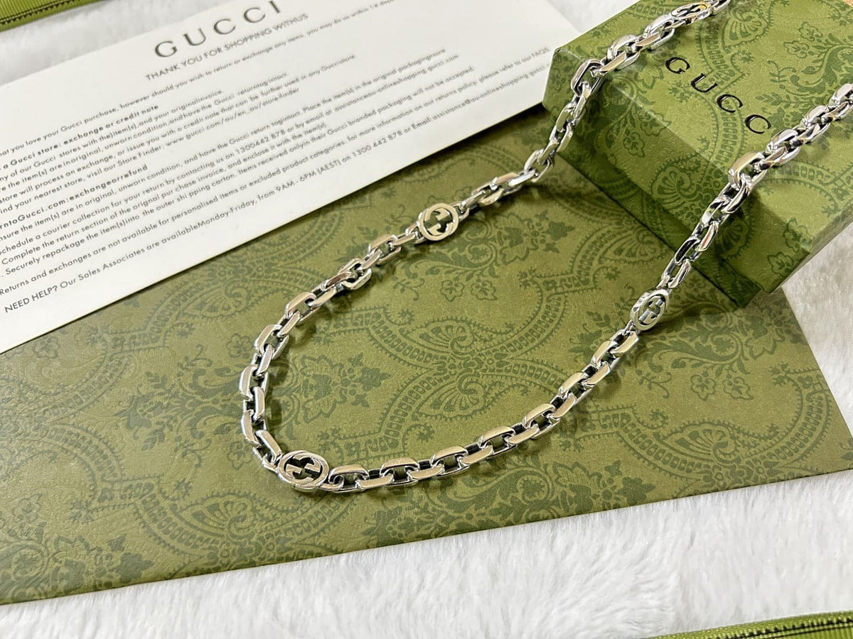 GG Interlocking G Chain Necklace