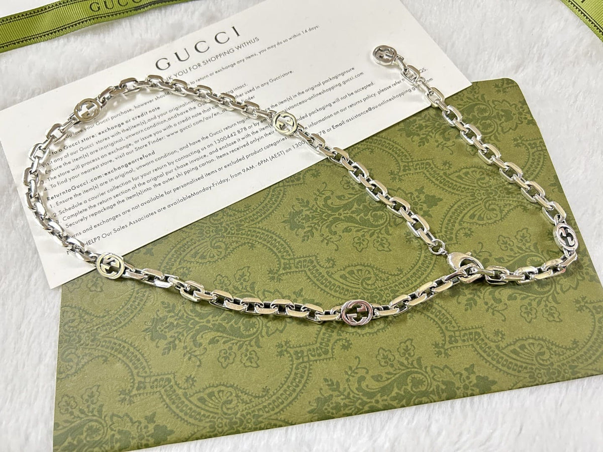 GG Interlocking G Chain Necklace
