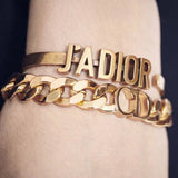 18K CD J'Adior Open Cuff Bracelet