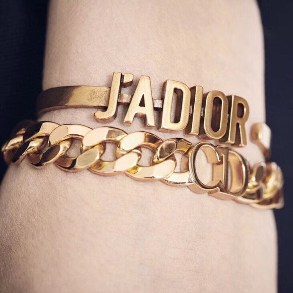 18K CD J'Adior Open Cuff Bracelet