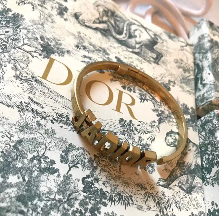 18K CD J'Adior Open Cuff Bracelet