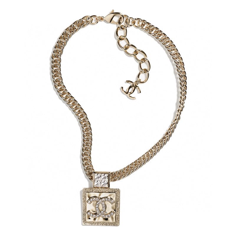 18K CHANEL Metal & Diamant¡§|s Pendant Necklace