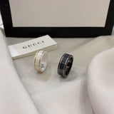 18K GG Icon Black Corundum Ring