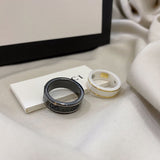 18K GG Icon Black Corundum Ring