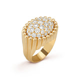 18K Perlée Diamond Ring