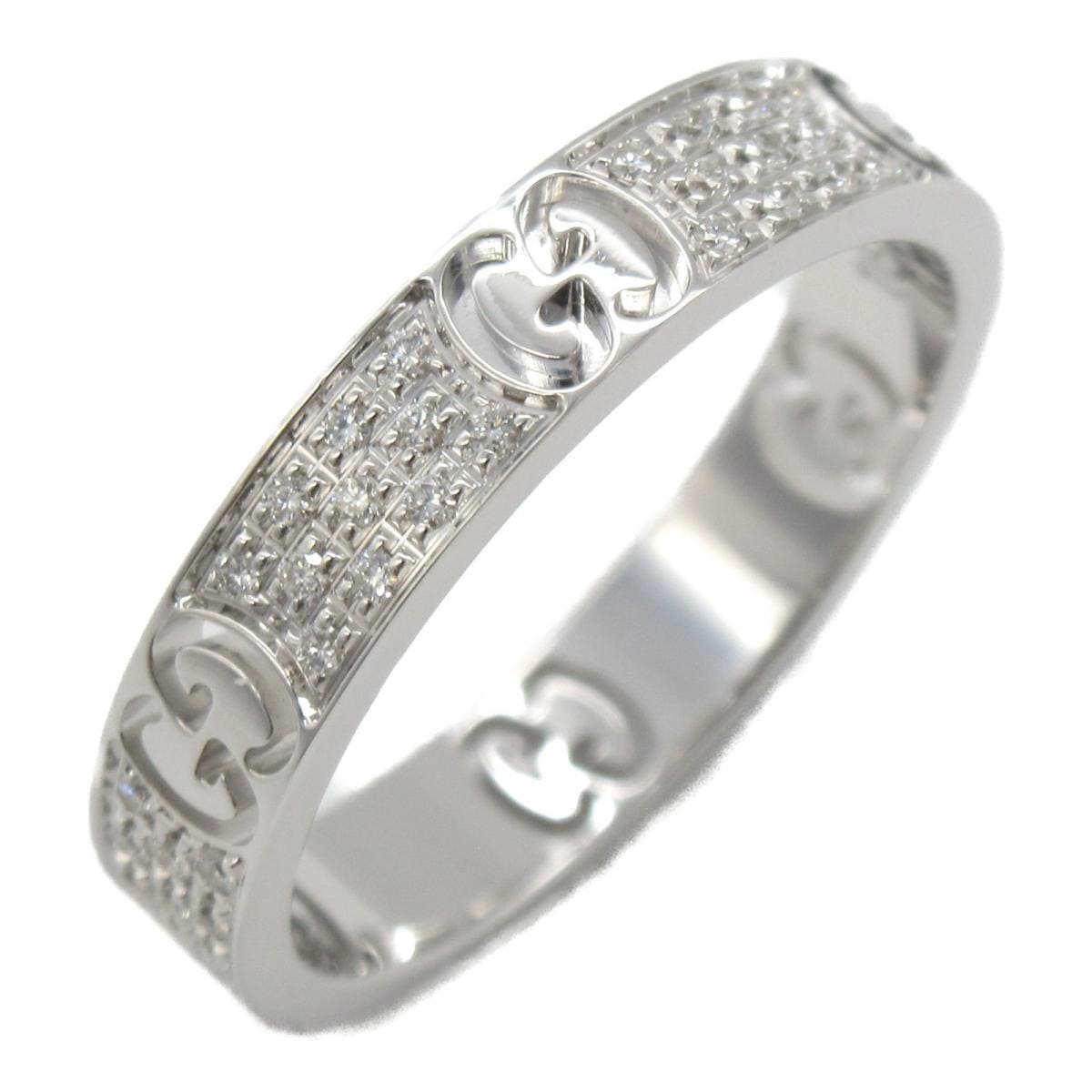 18K GG Icon Full Diamonds Ring