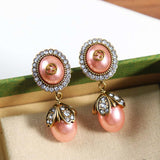 18K GG Flower Pearl Earrings